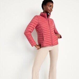 Old Navy Women's Quilted Jacket - Rust XL Tall